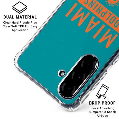 NFL Miami Dolphins Teal Performance Series Galaxy A36 5G Clear Case