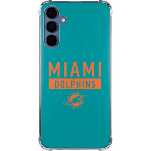 NFL Miami Dolphins Teal Performance Series Galaxy A55 5G Clear Case