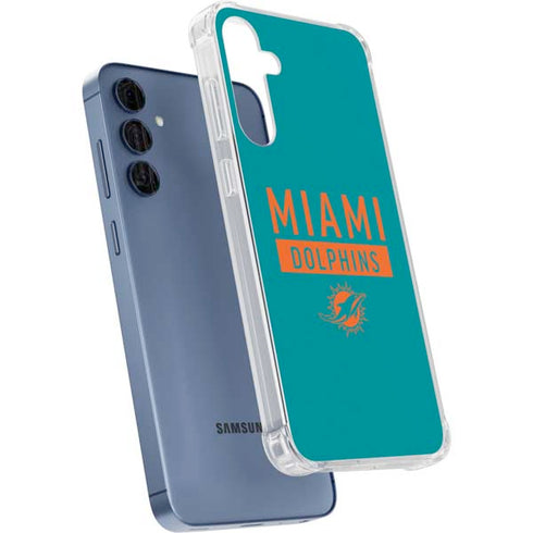 NFL Miami Dolphins Teal Performance Series Galaxy A55 5G Clear Case
