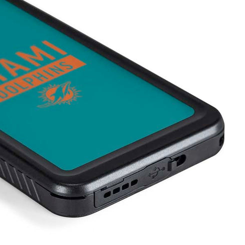 NFL Miami Dolphins Teal Performance Series Galaxy S24 Plus Waterproof Case