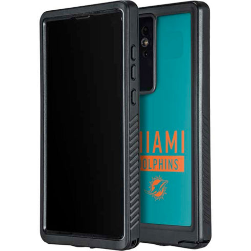 NFL Miami Dolphins Teal Performance Series Galaxy S24 Ultra Waterproof Case