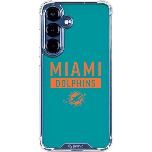 NFL Miami Dolphins Teal Performance Series Galaxy S25 Plus Clear Case