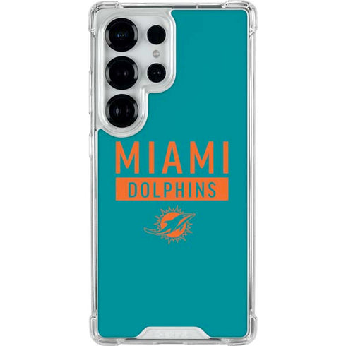 NFL Miami Dolphins Teal Performance Series Galaxy S25 Ultra Clear Case