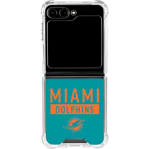 NFL Miami Dolphins Teal Performance Series Galaxy Z Flip6 Clear Case