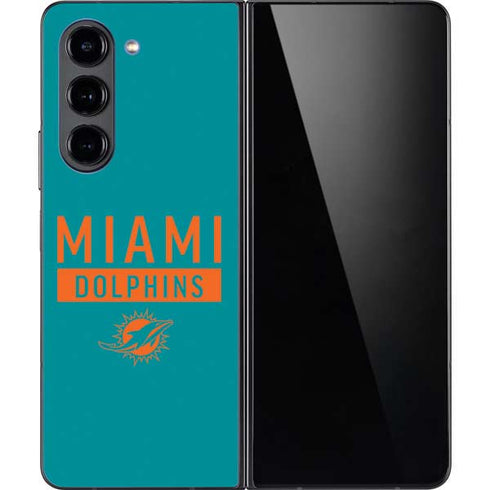 NFL Miami Dolphins Teal Performance Series Galaxy Z Fold5 5G Skin