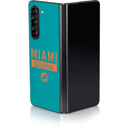 NFL Miami Dolphins Teal Performance Series Galaxy Z Fold5 5G Skin