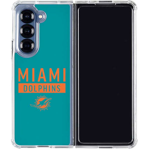 NFL Miami Dolphins Teal Performance Series Galaxy Z Fold6 Clear Case