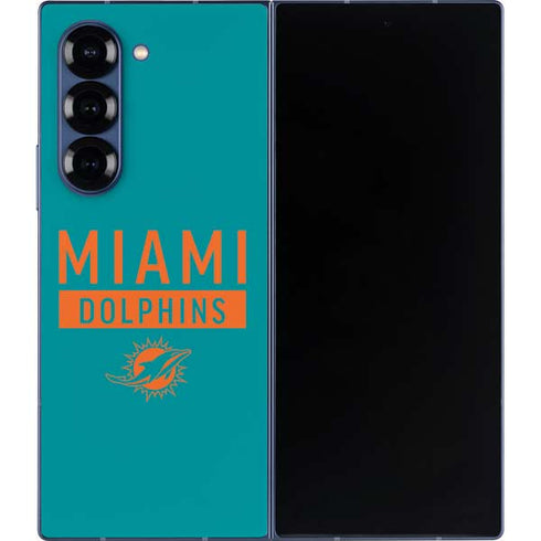 NFL Miami Dolphins Teal Performance Series Galaxy Z Fold6 Skin