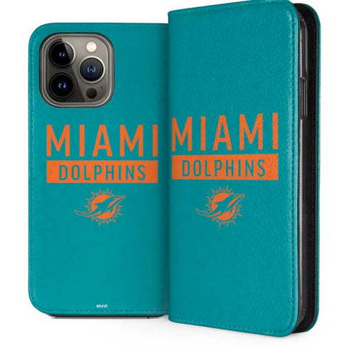 NFL Miami Dolphins Teal Performance Series iPhone 14 Pro Max Folio Case