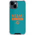 NFL Miami Dolphins Teal Performance Series iPhone 15 Clear Case