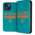NFL Miami Dolphins Teal Performance Series iPhone 15 Plus Folio Case