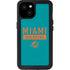 NFL Miami Dolphins Teal Performance Series iPhone 15 Plus Waterproof Case