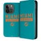 NFL Miami Dolphins Teal Performance Series iPhone 15 Pro Folio Case