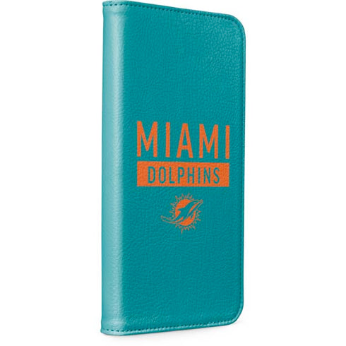 NFL Miami Dolphins Teal Performance Series iPhone 15 Pro Max Folio Case