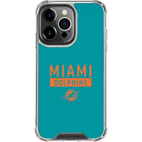 NFL Miami Dolphins Teal Performance Series iPhone 16 Pro Clear Case