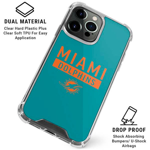 NFL Miami Dolphins Teal Performance Series iPhone 16 Pro Clear Case
