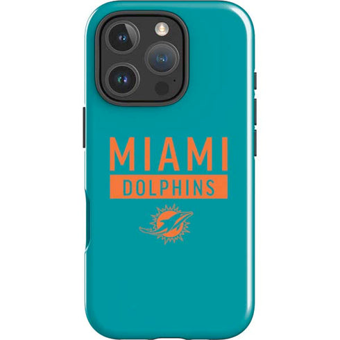 NFL Miami Dolphins Teal Performance Series iPhone 16 Pro Impact Case