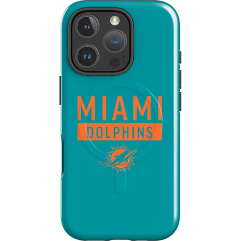 NFL Miami Dolphins Teal Performance Series iPhone 16 Pro Magsafe Impact Case