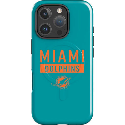 NFL Miami Dolphins Teal Performance Series iPhone 16 Pro Max Magsafe Impact Case