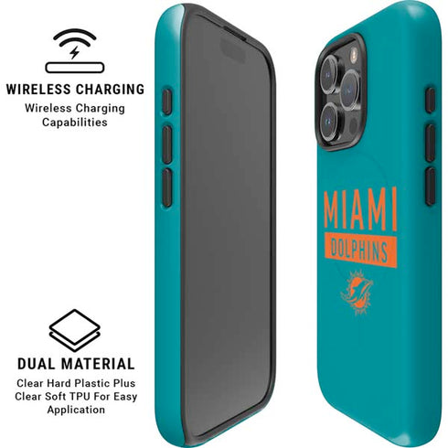 NFL Miami Dolphins Teal Performance Series iPhone 16 Pro Max Magsafe Impact Case