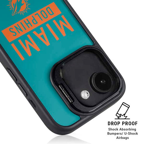 NFL Miami Dolphins Teal Performance Series iPhone 16e Kickstand Case