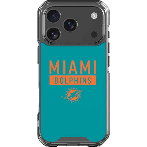 NFL Miami Dolphins Teal Performance Series iPhone 18 Pro Clear Case