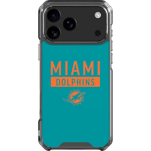 NFL Miami Dolphins Teal Performance Series iPhone 18 Pro Max Clear Case