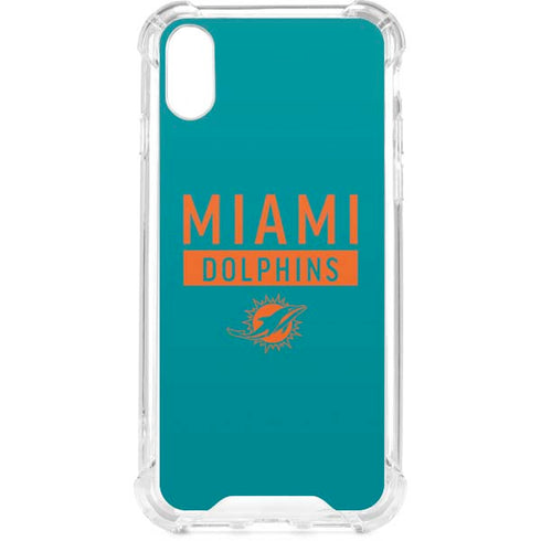 NFL Miami Dolphins Teal Performance Series iPhone XS Clear Case