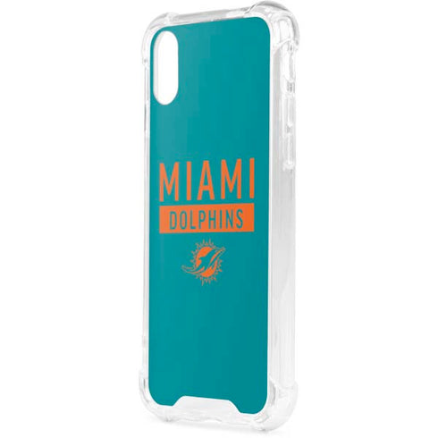 NFL Miami Dolphins Teal Performance Series iPhone XS Clear Case