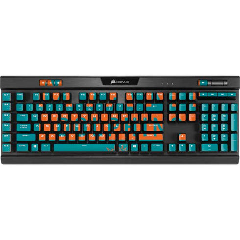 NFL Miami Dolphins Teal Performance Series K95 RGB PLATINUM Mechanical Gaming Keyboard Skin