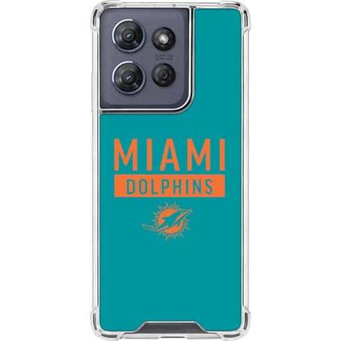 NFL Miami Dolphins Teal Performance Series Moto G 5G (2025) Clear Case