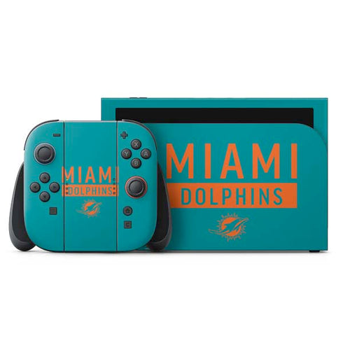 NFL Miami Dolphins Teal Performance Series Nintendo Skins