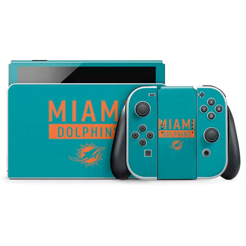 NFL Miami Dolphins Teal Performance Series Nintendo Skins