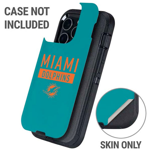 NFL Miami Dolphins Teal Performance Series Otterbox Defender iPhone Skin