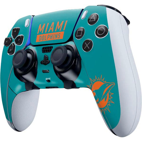 NFL Miami Dolphins Teal Performance Series PS5 DualSense Edge Pro Controller Skin