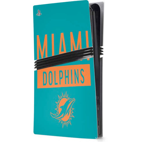 NFL Miami Dolphins Teal Performance Series PS5 Pro Console Skin