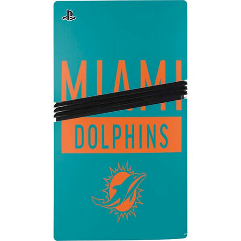 NFL Miami Dolphins Teal Performance Series PS5 Pro Console Skin
