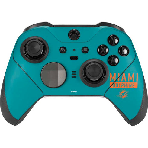 NFL Miami Dolphins Teal Performance Series Xbox Elite Wireless Controller Series 2 Skin