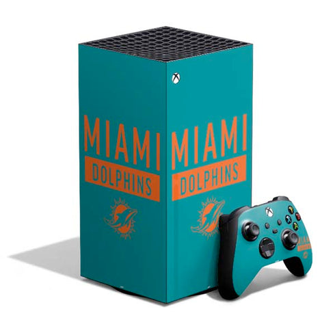 NFL Miami Dolphins Teal Performance Series XBox Series X Digital Edition Bundle Skin