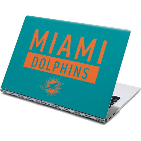 NFL Miami Dolphins Teal Performance Series Yoga 910 2-in-1 14in Touch-Screen Skin