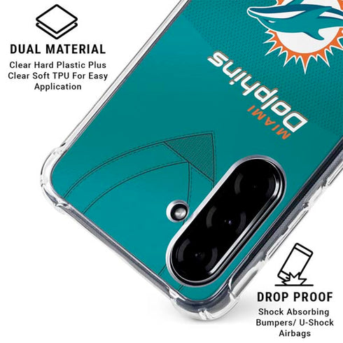 NFL Miami Dolphins Team Jersey Galaxy A36 5G Clear Case
