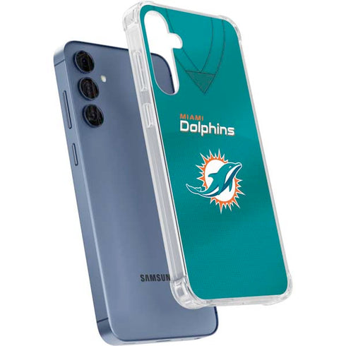 NFL Miami Dolphins Team Jersey Galaxy A55 5G Clear Case