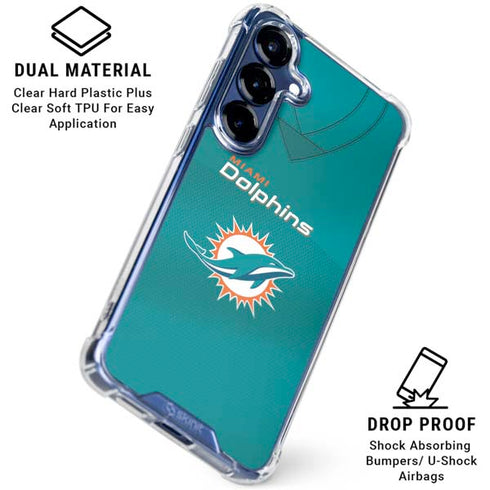 NFL Miami Dolphins Team Jersey Galaxy S25 Clear Case