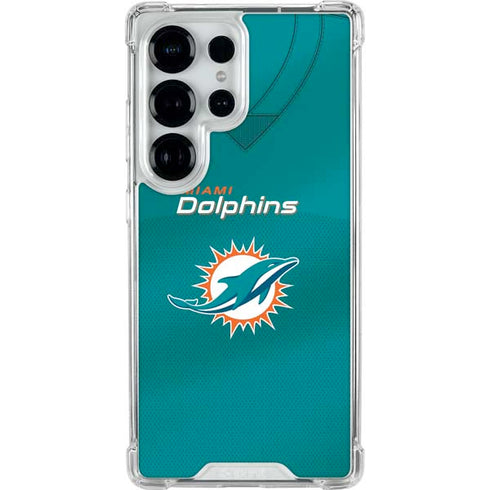NFL Miami Dolphins Team Jersey Galaxy S25 Ultra Clear Case