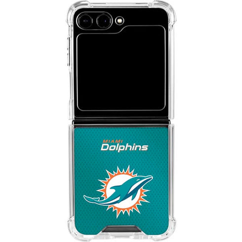 NFL Miami Dolphins Team Jersey Galaxy Z Flip6 Clear Case