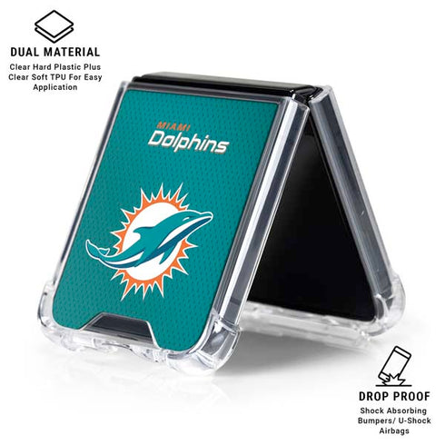 NFL Miami Dolphins Team Jersey Galaxy Z Flip6 Clear Case
