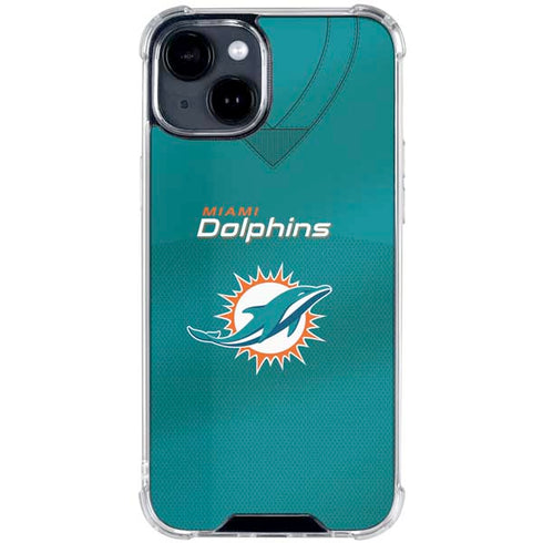 NFL Miami Dolphins Team Jersey iPhone 15 Clear Case