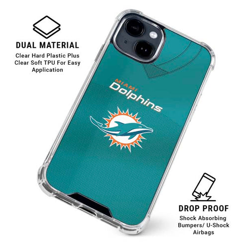 NFL Miami Dolphins Team Jersey iPhone 15 Clear Case