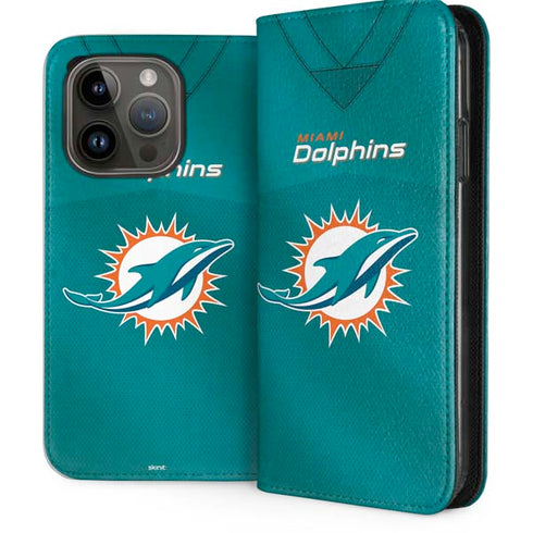 NFL Miami Dolphins Team Jersey iPhone 15 Pro Folio Case