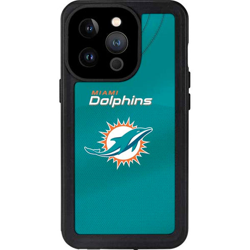 NFL Miami Dolphins Team Jersey iPhone 15 Pro Waterproof Case